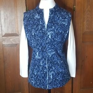 Basic edition corduroy blue vest size XL